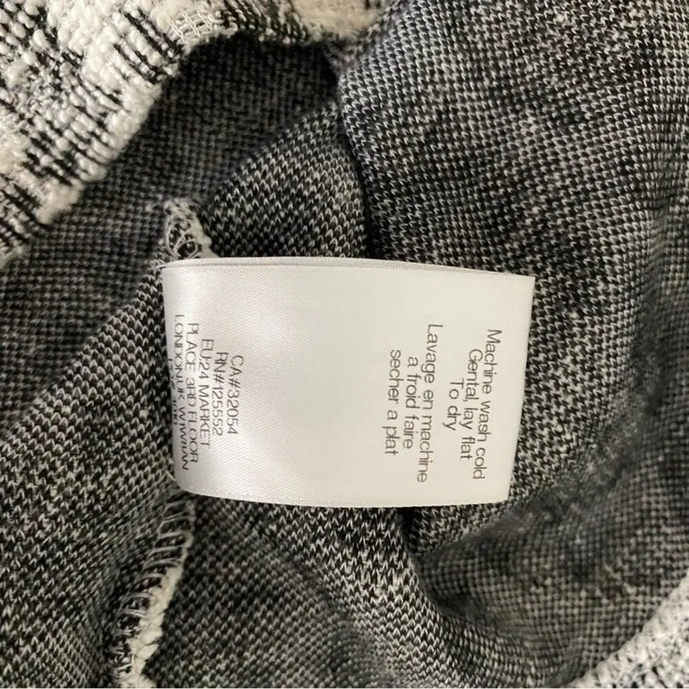 Anthropologie Dolan Savannah Ruffled Blouse Gray White Snow Leopard Print XS - Picture 7 of 9